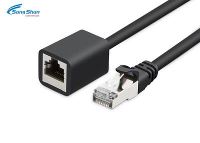 China Ethernet Extension Network Patch Cord RJ45 Cat5e Male Female Shielded Panel Mount for sale