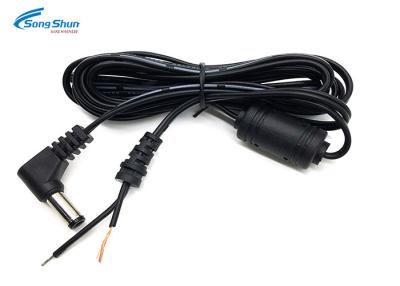 China Computer DC Power Extension Cable 5.5x2.5 mm Right Angle 18 AWG Conductor for sale