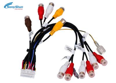 China PAD 2.0mm 24Pin Auto Car Audio Extension Cable , Electrical Connector RCA Audio Wiring Harness for sale