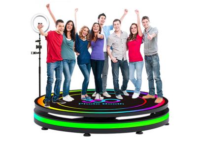 China 100cm 360 Photo Booth Ring Light  5 People 360 Rotating Camera Booth For Parties for sale