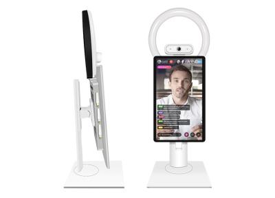 China White Android 11 Live Stream Machine Set With Beauty Light And Camera for sale