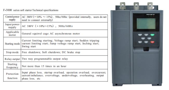 VFD Soft Starter specifications label