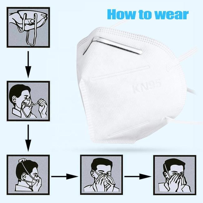 Hospital N95 Face Mask White Color Bacteria Proof Unisex Anti Dust Convenient