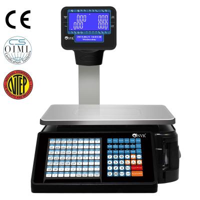 China Supermarket Barcode Label Printing Scale Barcode Scale POS Systems for sale
