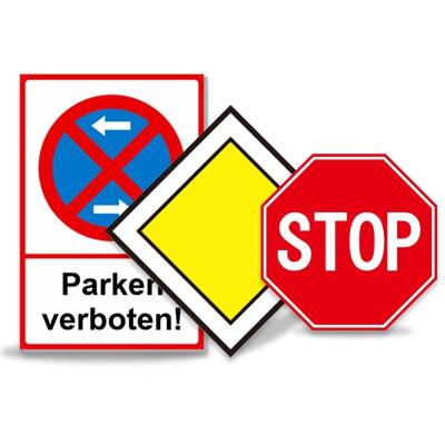 China 12x12 Inch Mandatory Vehicles Refelctive Traffic Signs Stop For Street Road for sale