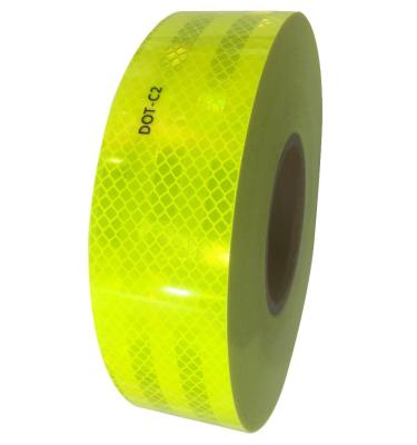 China Conspicuity Yellow Safety DOT Reflective Tape Marking Weather Resistant for sale