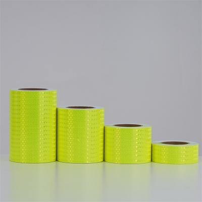China Fluorescent Yellow Green Reflective Safety Marking Tape For Trailer Truck Car Motorcycle for sale
