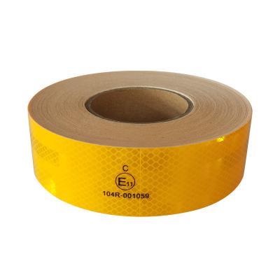 China Yellow Conspicuity Prismatic ECE Reflective Tape Scratch Resistance for sale