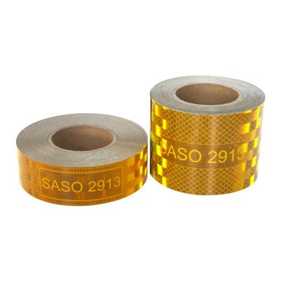 China Hi Viz Micro Prismatic 6 Inch Reflective Tape Roll Waterproof For Trailers for sale