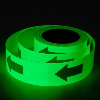 China ODM Arrow Glow In The Dark Sticker Tape For Night Warning for sale