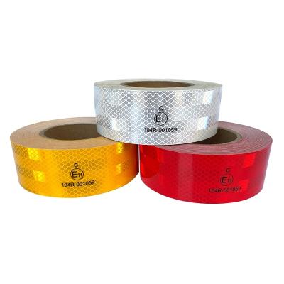 China Clear High Visibility ECE 104R Retro Reflective Marking Tape Sticker For Vehicles for sale