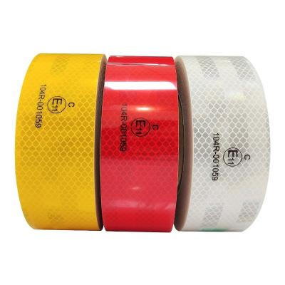 China Red White Yellow Hi Vis Reflective Conspicuity Tape For Trailers for sale