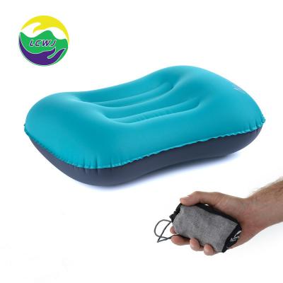 China 47cm TPU Inflatable Outdoor Furniture Blow Up Travel Pillow For Neck Rest for sale
