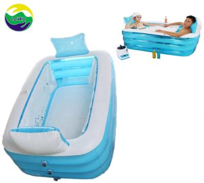 China Folding Portable Swimming Pool 150x105x70cm Spa Inflatable Pool For Bathtub for sale
