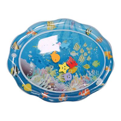 China Inflatable Infant Splash Mat Baby Activity  Infant Tummy Time Water Mat 66CM for sale