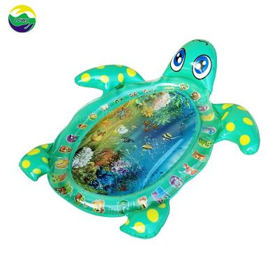 China Foldable Inflatable Water Mat Infant Tummy Time Toy Baby Water Play Mat for sale