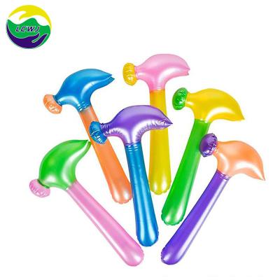 China Rainbow Color 0.5kg Plastic Inflatable Toys 0.18mm Inflatable Hammer Toy for sale