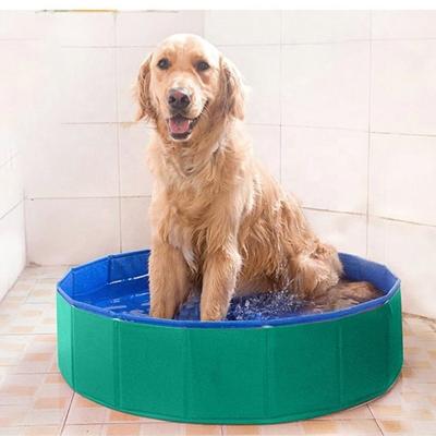 China Collapsible Foldable Pet Pool Padding 80cm Cat Dog Water Pet Wash Tub for sale