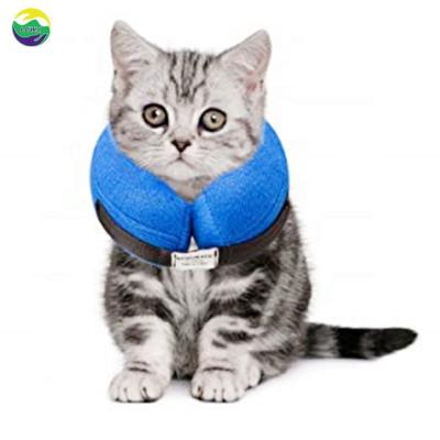 China Cat Cone Inflatable Pet Collar Customized Size Soft Recovery Collar For Cats for sale