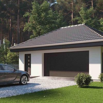 Chine Portes de garage électriques à bois de bois de bois de bois d'aluminium résidentiel portes de garage à rouleaux à vendre