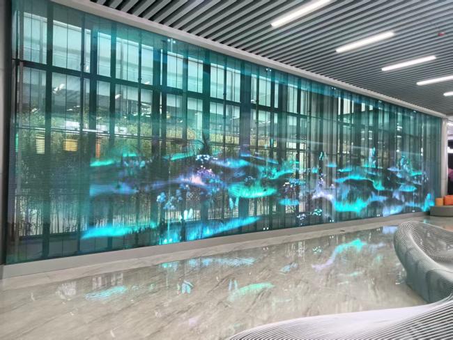Customized High Transparency LED Grille Screen Waterproof Outdoor LED Transparent Grille Screen 3