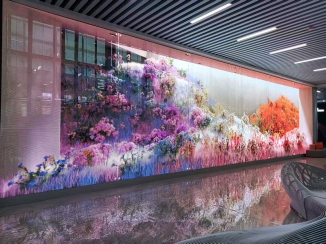 Customized High Transparency LED Grille Screen Waterproof Outdoor LED Transparent Grille Screen 4