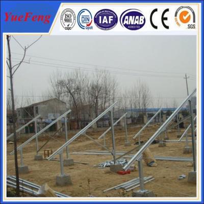 China solar racks/ground mounted solar panel mounting brackets with aluminum rails for sale