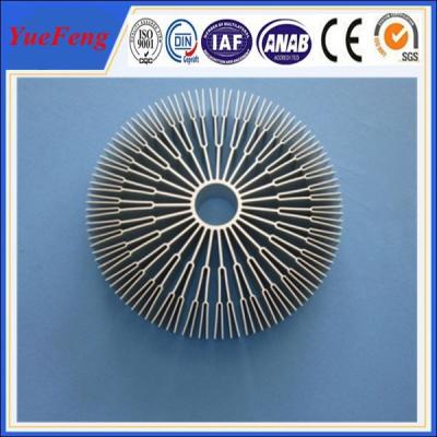 China Aluminum alloys round 6082/ OEM sunflower heat sink,round aluminum extrusion heatsink for sale