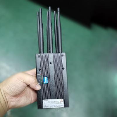 China 6 channel handheld GPS jammer GSM 3G 4G GPS WIFI wireless signal jammer for sale