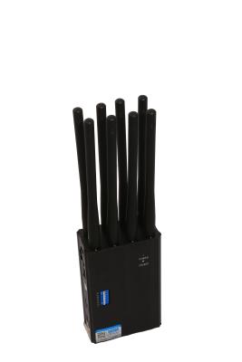 China 8 frequency band handheld mobile phone signal masker GSM DCS 3G 4G mobile phone jammer WiFi Lojack GPS jammer for sale