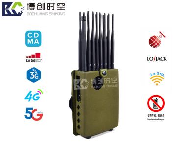 China UHF/VHF/GPS/ 5.8g / 2.4g Wireless network signal jammer Handheld portable wireless phone jammer black gps signal jammer for sale