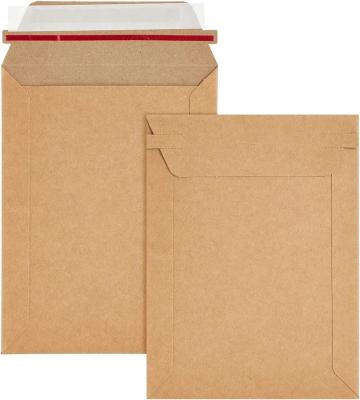 China Custom a4 c4 c5 c6 cardboard paper envelope package rigid shipping mailer envelope cardboard paper packaging for sale
