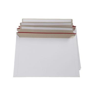 China Custom A5 A4 6x9 Rigid Mailer White Self Seal Sealable Print Envelope Paper Shipping Cardboard Paper Envelopes for sale
