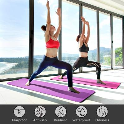 China 6mm ECO Friendly  TPE Yoga Mat Antislip Texture Fitness Pilates en venta