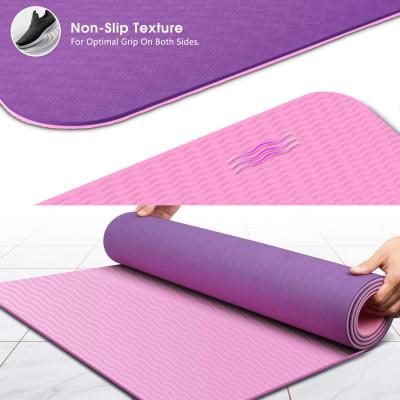 中国 Durable Nonslip 6MM Home Use Pilates Esterilla Tpe Yoga Mat Exercise Equipment 販売のため