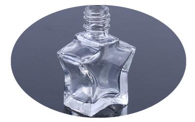 China Clear Nail Polish Brush 3ML Star Glass Bottle for sale