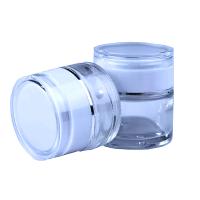 China 30g / 50g White Glass Cosmetic Jar with Screw Lid for Face Cream for sale