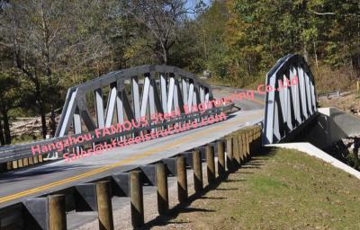 China Amphibious Steel Truss Bridge , Truss Suspension Bridge Hot Dip Galvanized Surface Protection for sale