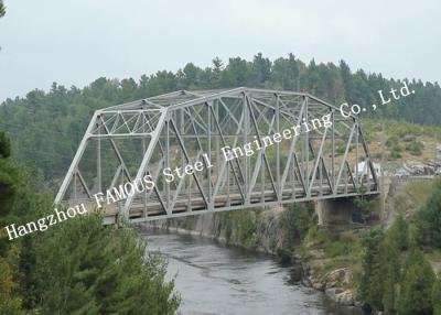 China Walking Steel Truss Bridge , Pedestrian Prefabricated Steel Bridges Simple Structure for sale