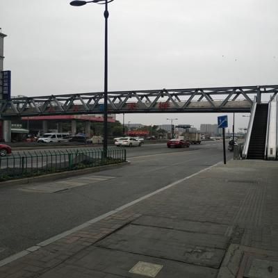 China Pontes pedestres pré-fabricadas da fuga sobre estradas, solução pedestre do tráfego urbano do acercamento à venda
