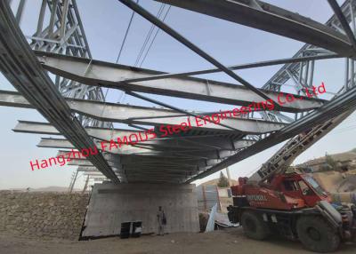 China Dip Hot Galvanized Steel Pedestrian Bridge Surface Protection Light Gray Color for sale