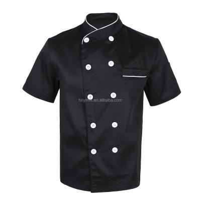 China Restaurant Hotel Worker Lightweight Chef Coats Short Sleeve for sale