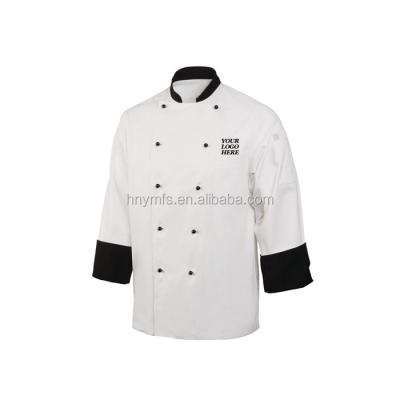 China Unisex Adults Chef Uniform Tops Customized Plus Size Reaction Double Breasted for sale