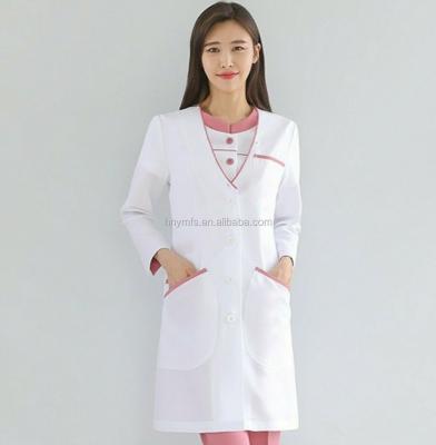 China Woman Hospital Medical Doctor Lab Coat White Uniform Designs for sale