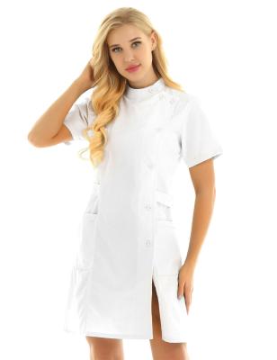 China Enfermera blanca Uniform Dress de la bata uniforme médica del hospital en venta