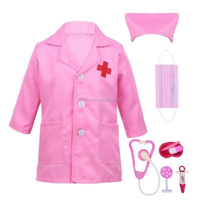 China Eco Friendly OEM Service Kids Doctor Costume Kids Cosplay Lab Coat for sale