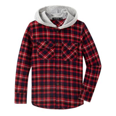 China Unisex Long Sleeve Flannel Shirt 100% Cotton Or TC Check Breathable Long Plaid Flannel for sale