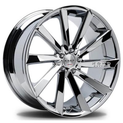 China Width 7-14J Chevrolet Tesla Ford Forged Wheels Multi Spokes Chrome Plating for sale