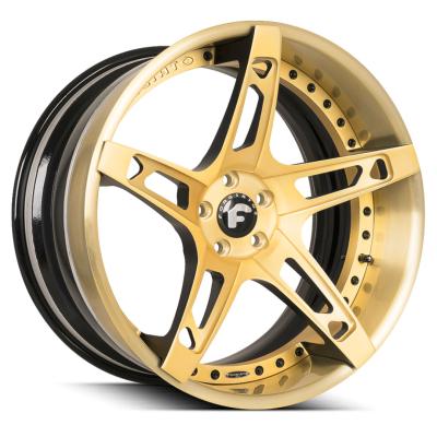 China 18 To 24 Inch Gold Face Forgiato Forged Wheels Affilato-ECL for sale