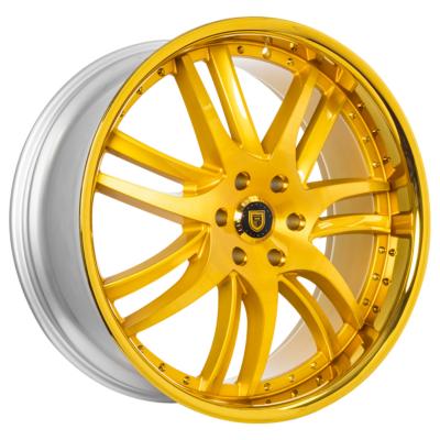 China Lexani Profile 2PC Forged Wheels With SS Lip Deep Dish 6061-T6 Aluminum Alloy for sale